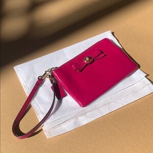 Coach leather wristlet